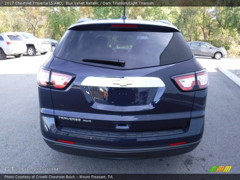 Blue Velvet Metallic / Dark Titanium/Light Titanium 2017 Chevrolet Traverse LS AWD