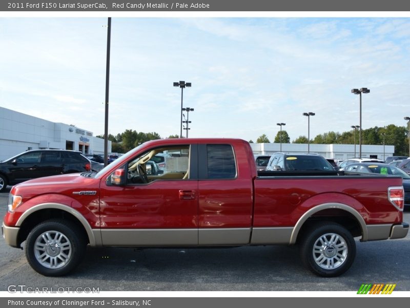 Red Candy Metallic / Pale Adobe 2011 Ford F150 Lariat SuperCab