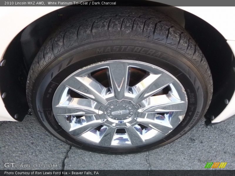 White Platinum Tri-Coat / Dark Charcoal 2010 Lincoln MKZ AWD