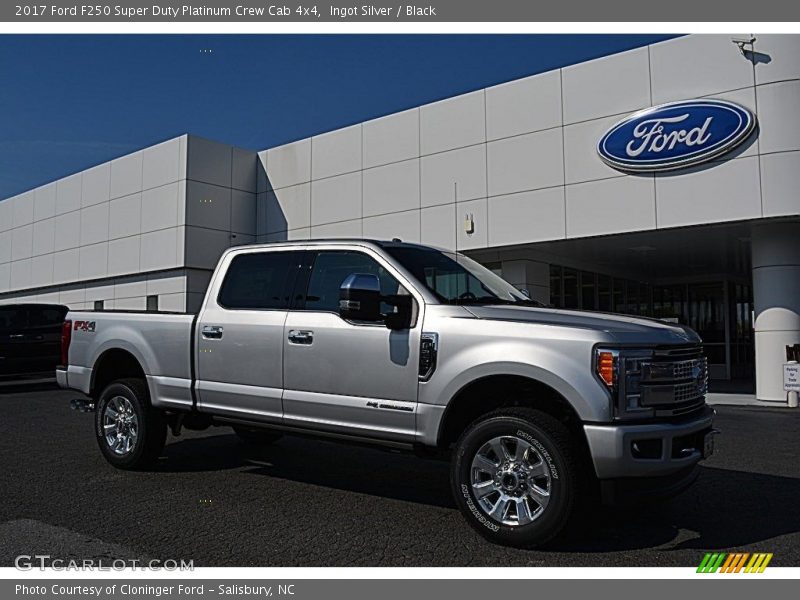 Ingot Silver / Black 2017 Ford F250 Super Duty Platinum Crew Cab 4x4