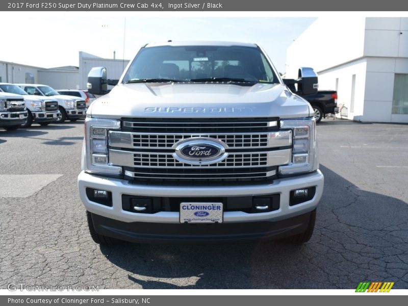 Ingot Silver / Black 2017 Ford F250 Super Duty Platinum Crew Cab 4x4