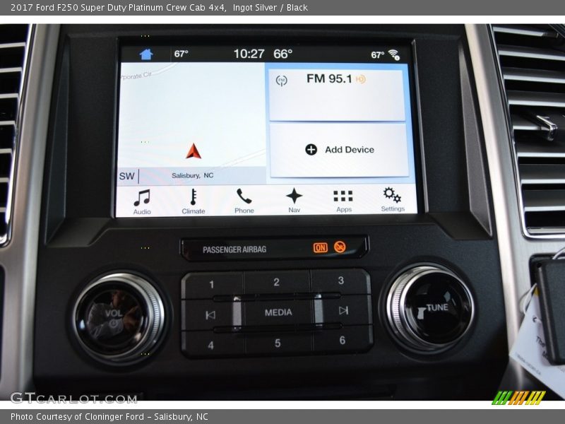 Ingot Silver / Black 2017 Ford F250 Super Duty Platinum Crew Cab 4x4