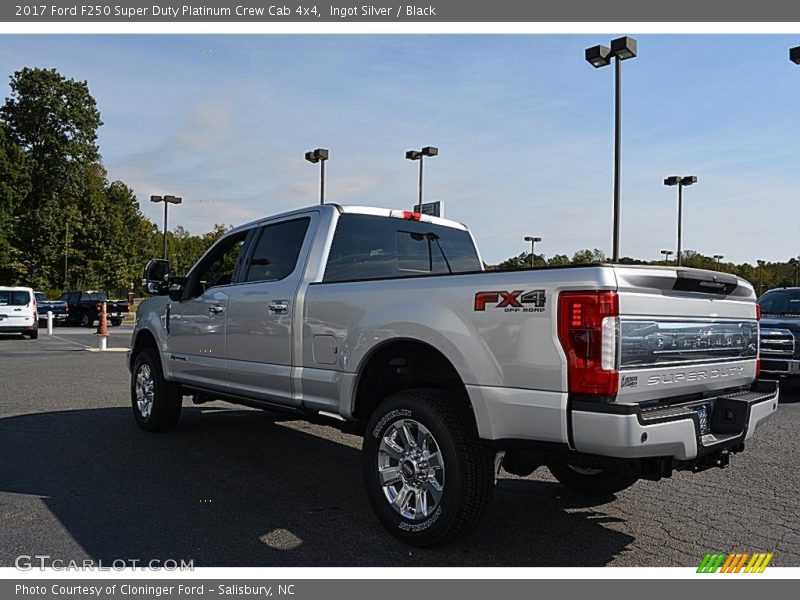 Ingot Silver / Black 2017 Ford F250 Super Duty Platinum Crew Cab 4x4