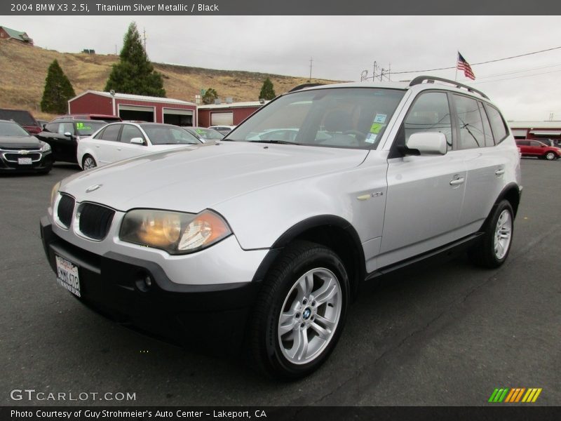 Titanium Silver Metallic / Black 2004 BMW X3 2.5i