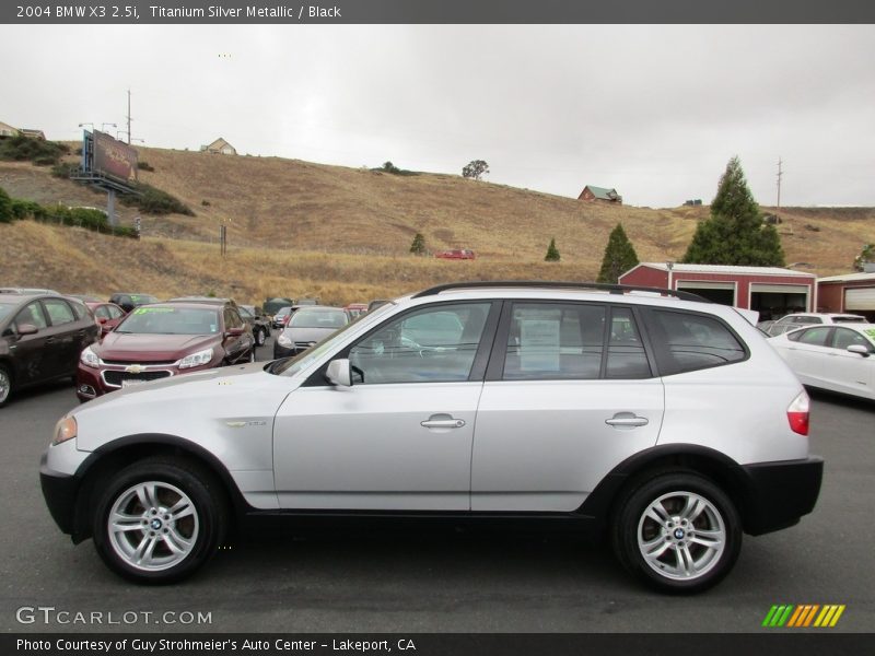 Titanium Silver Metallic / Black 2004 BMW X3 2.5i