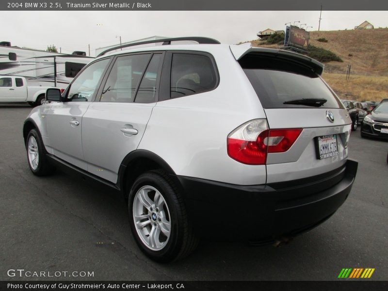 Titanium Silver Metallic / Black 2004 BMW X3 2.5i