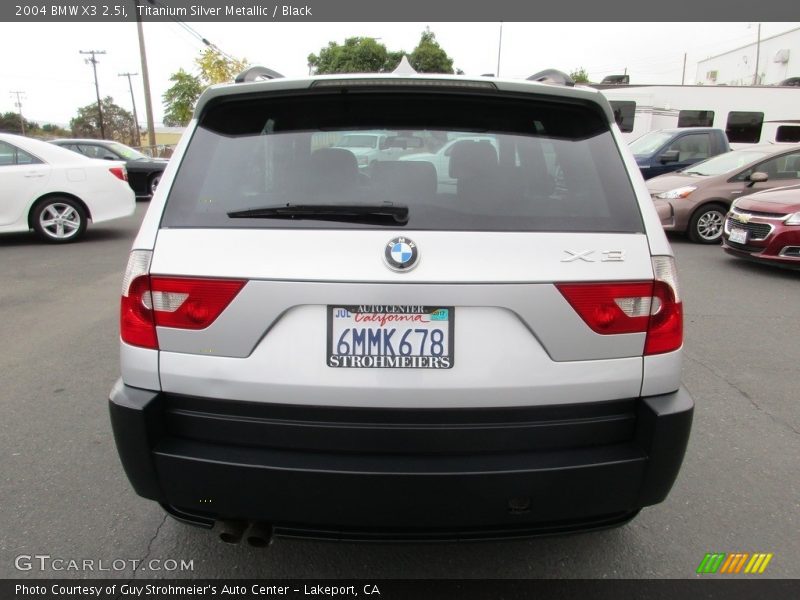 Titanium Silver Metallic / Black 2004 BMW X3 2.5i