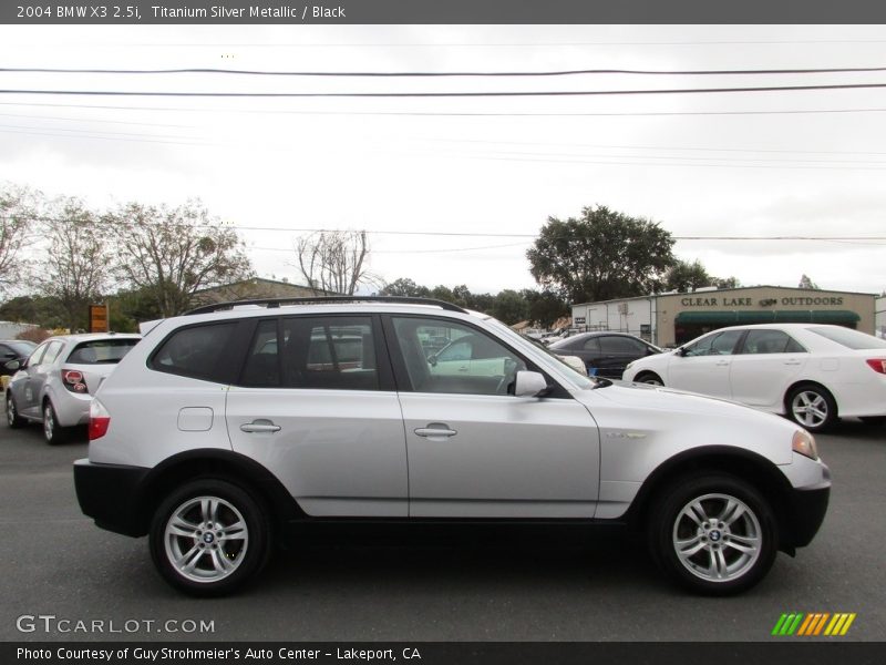 Titanium Silver Metallic / Black 2004 BMW X3 2.5i