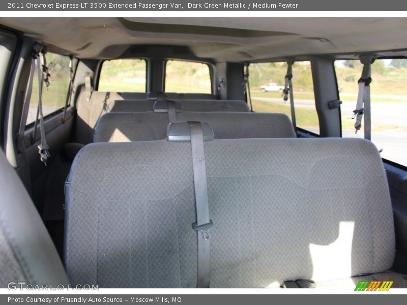 Dark Green Metallic / Medium Pewter 2011 Chevrolet Express LT 3500 Extended Passenger Van