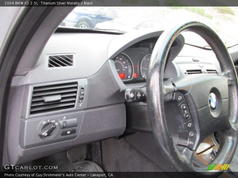 Titanium Silver Metallic / Black 2004 BMW X3 2.5i