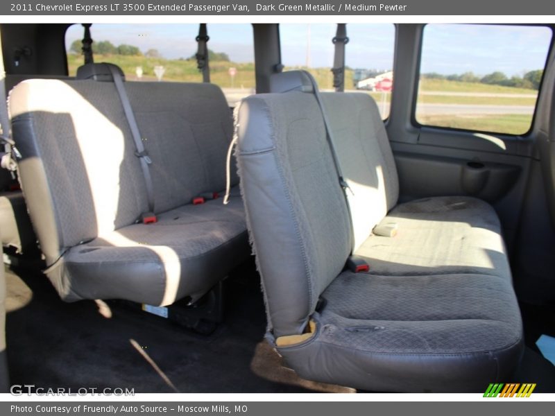 Dark Green Metallic / Medium Pewter 2011 Chevrolet Express LT 3500 Extended Passenger Van