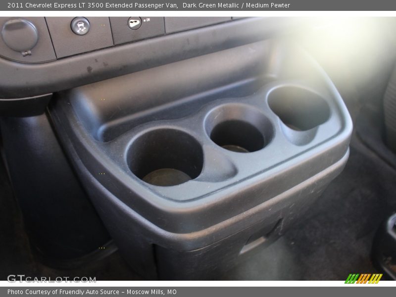 Dark Green Metallic / Medium Pewter 2011 Chevrolet Express LT 3500 Extended Passenger Van