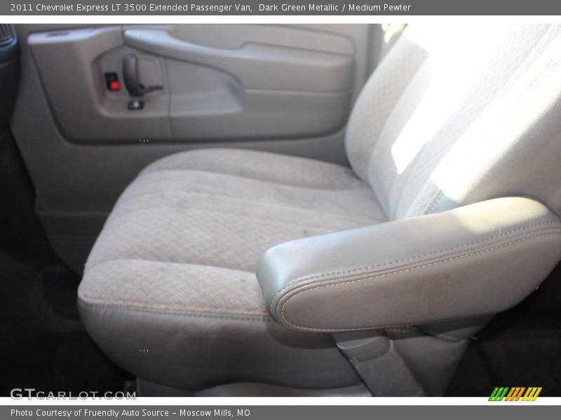 Dark Green Metallic / Medium Pewter 2011 Chevrolet Express LT 3500 Extended Passenger Van