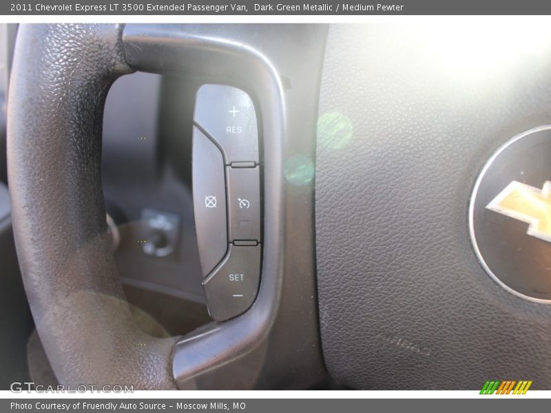 Dark Green Metallic / Medium Pewter 2011 Chevrolet Express LT 3500 Extended Passenger Van