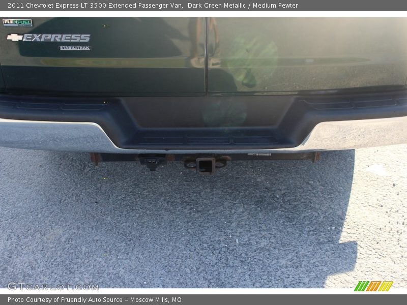 Dark Green Metallic / Medium Pewter 2011 Chevrolet Express LT 3500 Extended Passenger Van
