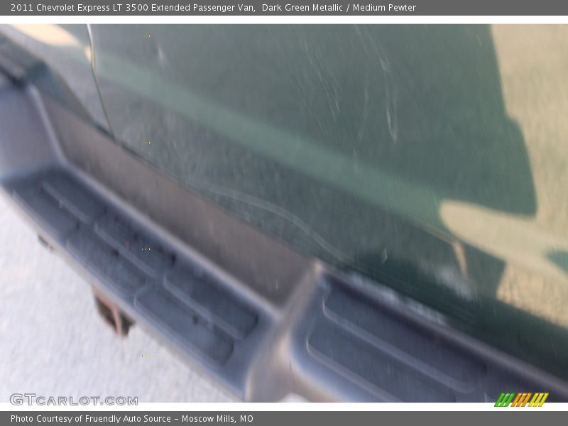 Dark Green Metallic / Medium Pewter 2011 Chevrolet Express LT 3500 Extended Passenger Van