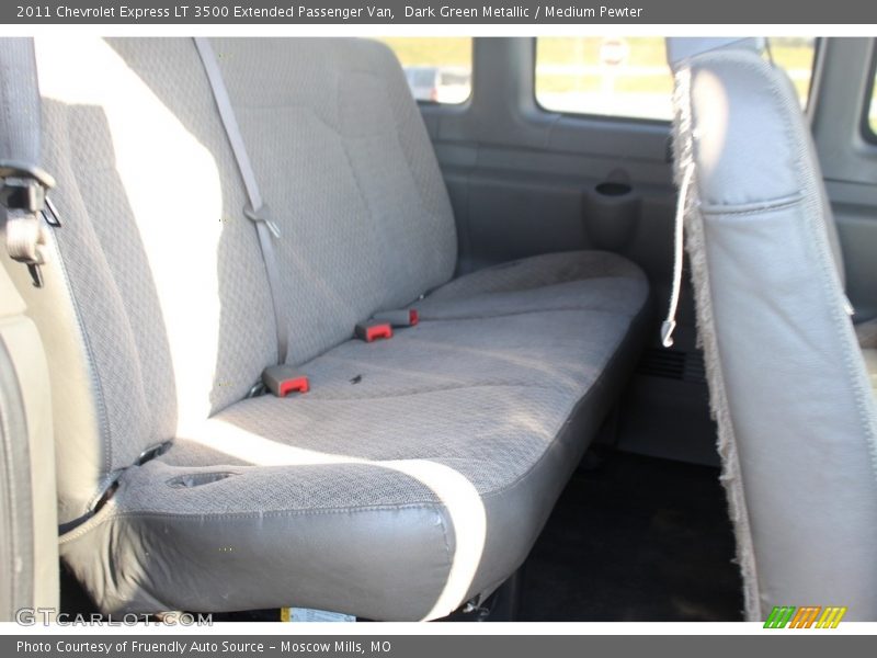Dark Green Metallic / Medium Pewter 2011 Chevrolet Express LT 3500 Extended Passenger Van