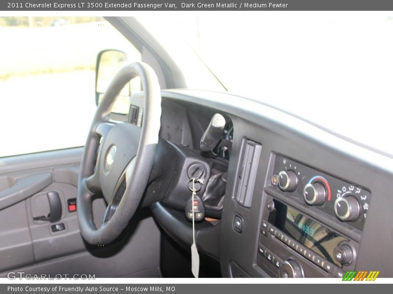 Dark Green Metallic / Medium Pewter 2011 Chevrolet Express LT 3500 Extended Passenger Van