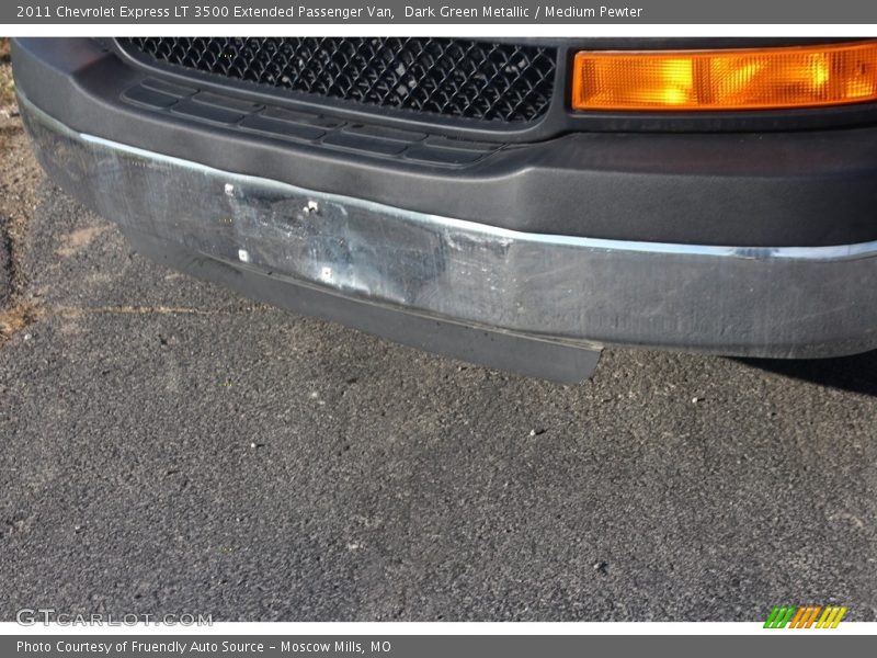 Dark Green Metallic / Medium Pewter 2011 Chevrolet Express LT 3500 Extended Passenger Van