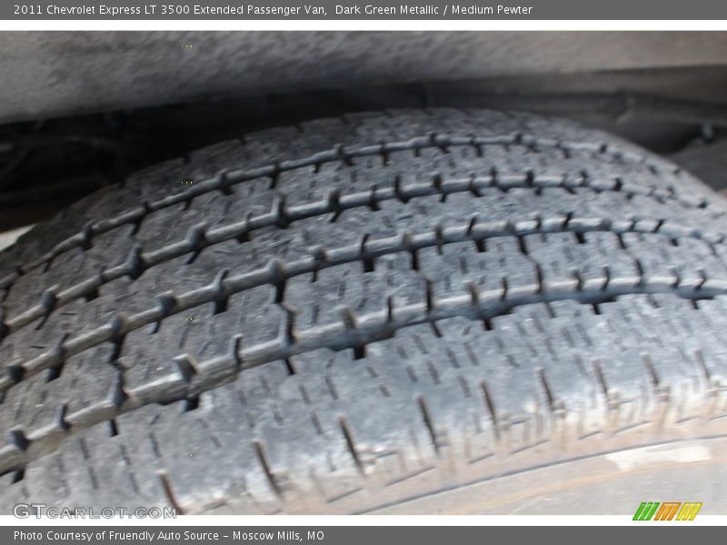 Dark Green Metallic / Medium Pewter 2011 Chevrolet Express LT 3500 Extended Passenger Van