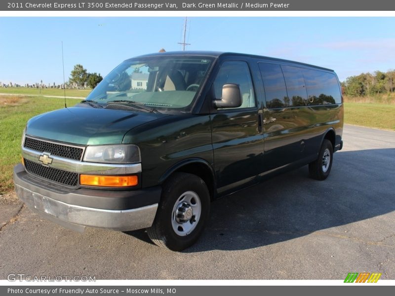 Front 3/4 View of 2011 Express LT 3500 Extended Passenger Van