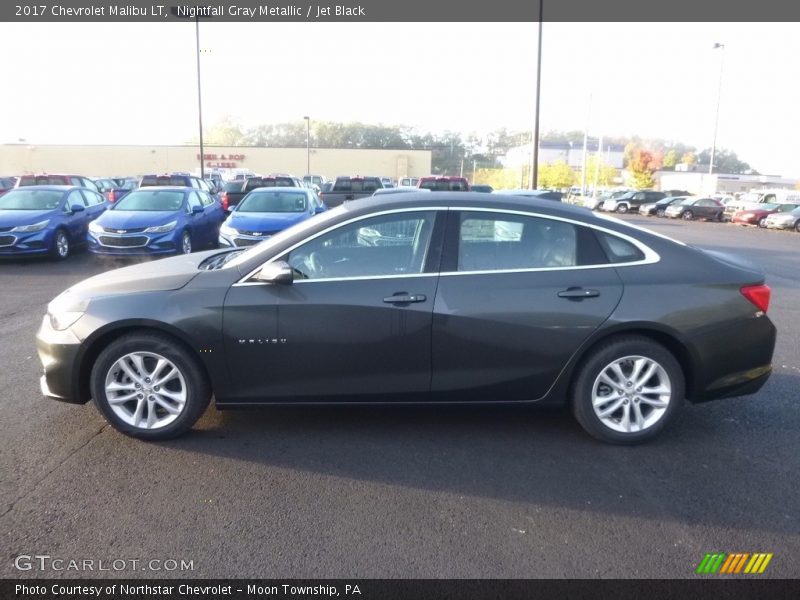 Nightfall Gray Metallic / Jet Black 2017 Chevrolet Malibu LT