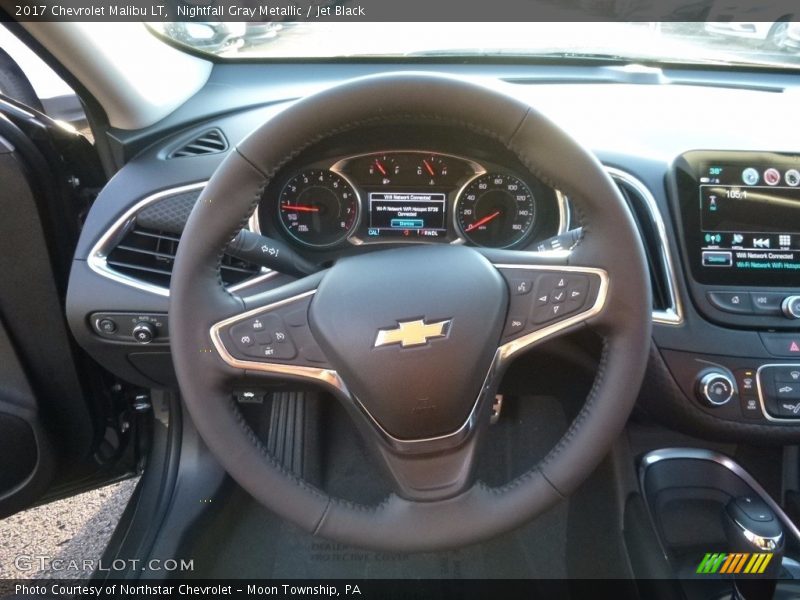 Nightfall Gray Metallic / Jet Black 2017 Chevrolet Malibu LT