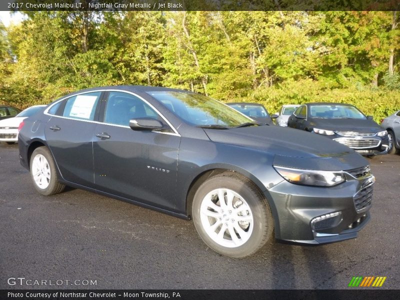 Nightfall Gray Metallic / Jet Black 2017 Chevrolet Malibu LT