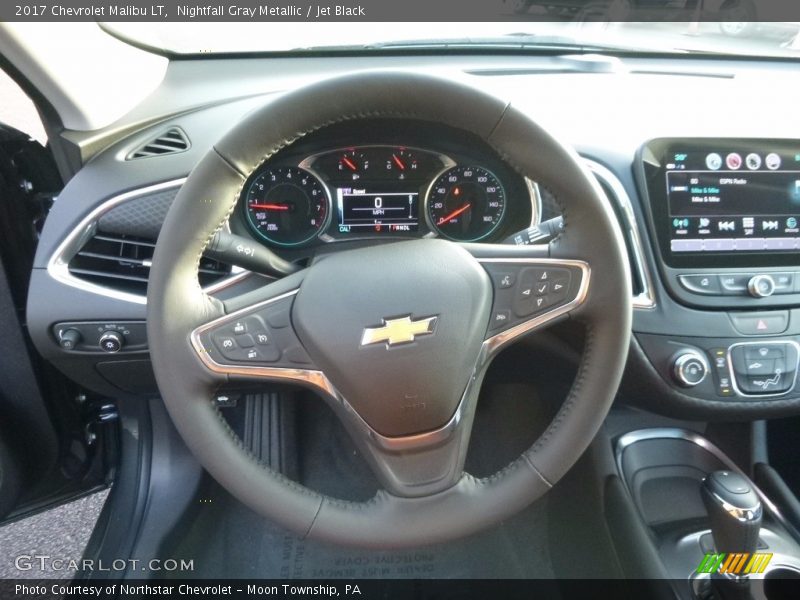 Nightfall Gray Metallic / Jet Black 2017 Chevrolet Malibu LT