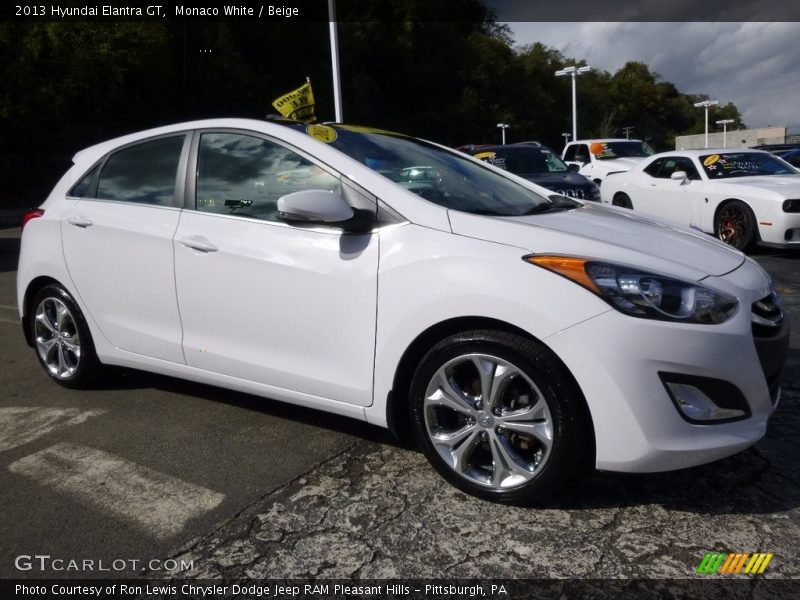 Monaco White / Beige 2013 Hyundai Elantra GT