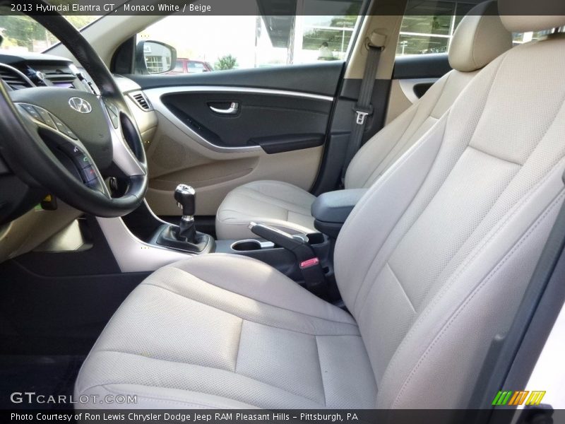 Monaco White / Beige 2013 Hyundai Elantra GT