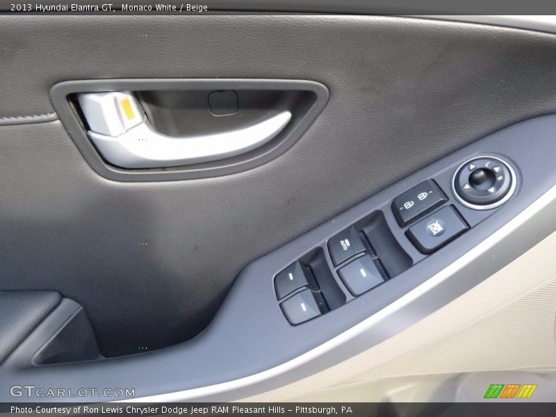 Monaco White / Beige 2013 Hyundai Elantra GT