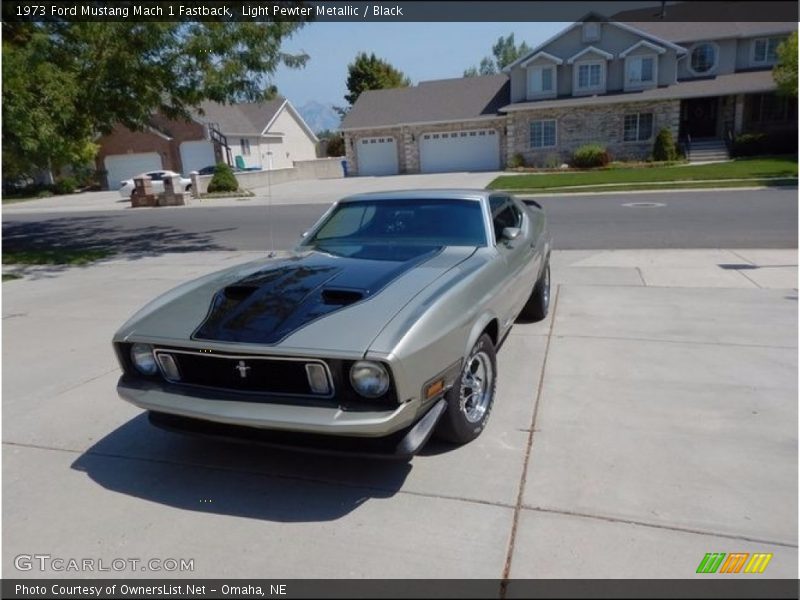 Light Pewter Metallic / Black 1973 Ford Mustang Mach 1 Fastback