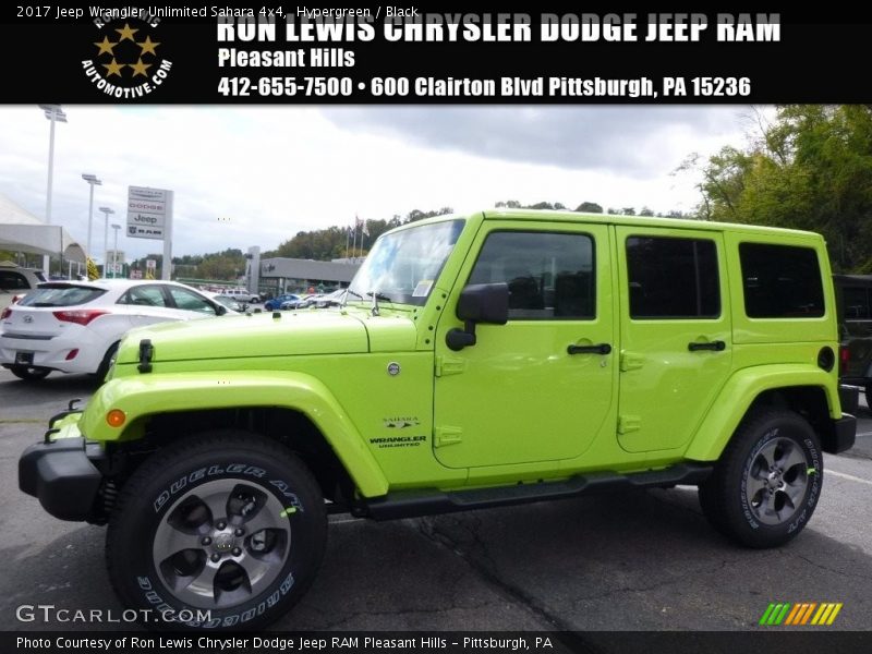 Hypergreen / Black 2017 Jeep Wrangler Unlimited Sahara 4x4