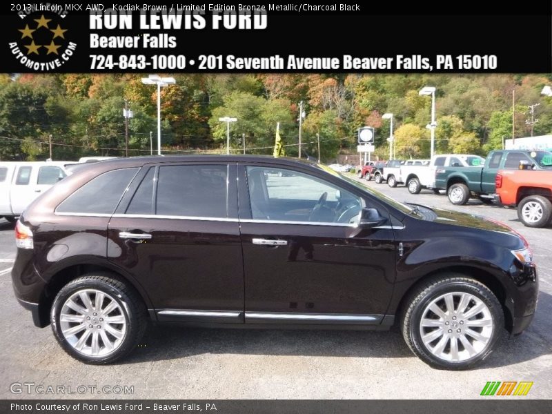 Kodiak Brown / Limited Edition Bronze Metallic/Charcoal Black 2013 Lincoln MKX AWD