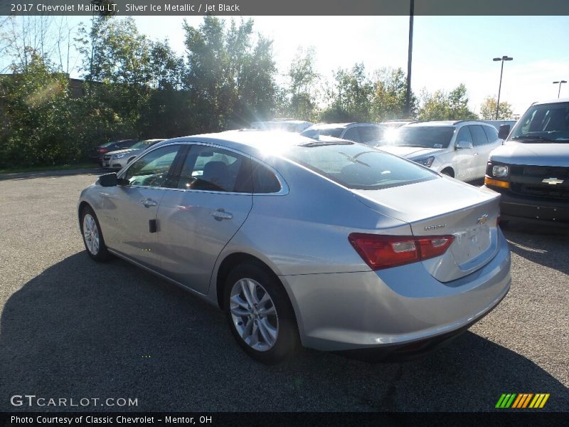 Silver Ice Metallic / Jet Black 2017 Chevrolet Malibu LT