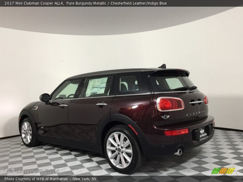 Pure Burgundy Metallic / Chesterfield Leather/Indigo Blue 2017 Mini Clubman Cooper ALL4