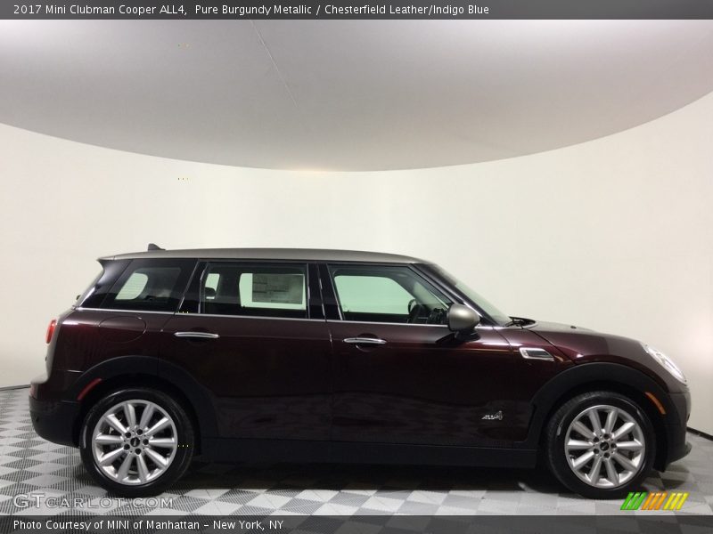 Pure Burgundy Metallic / Chesterfield Leather/Indigo Blue 2017 Mini Clubman Cooper ALL4