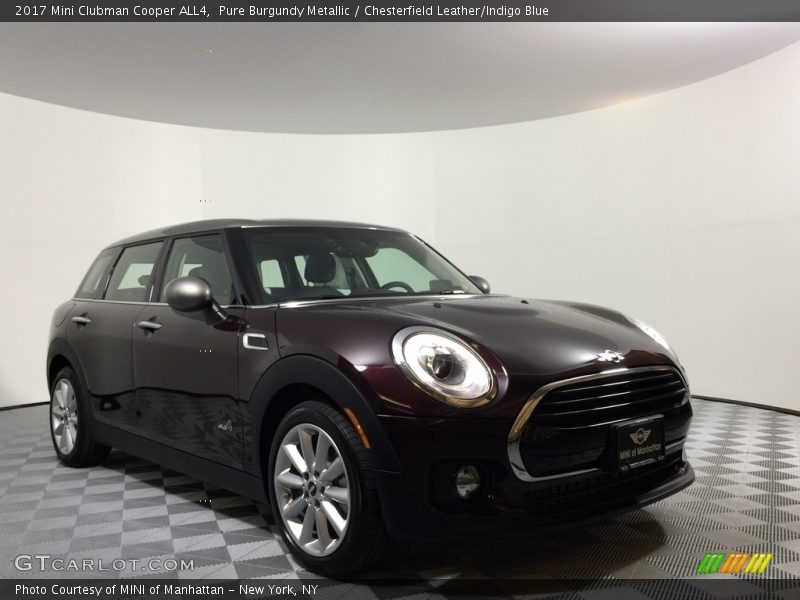 Pure Burgundy Metallic / Chesterfield Leather/Indigo Blue 2017 Mini Clubman Cooper ALL4