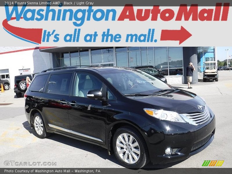 Black / Light Gray 2014 Toyota Sienna Limited AWD