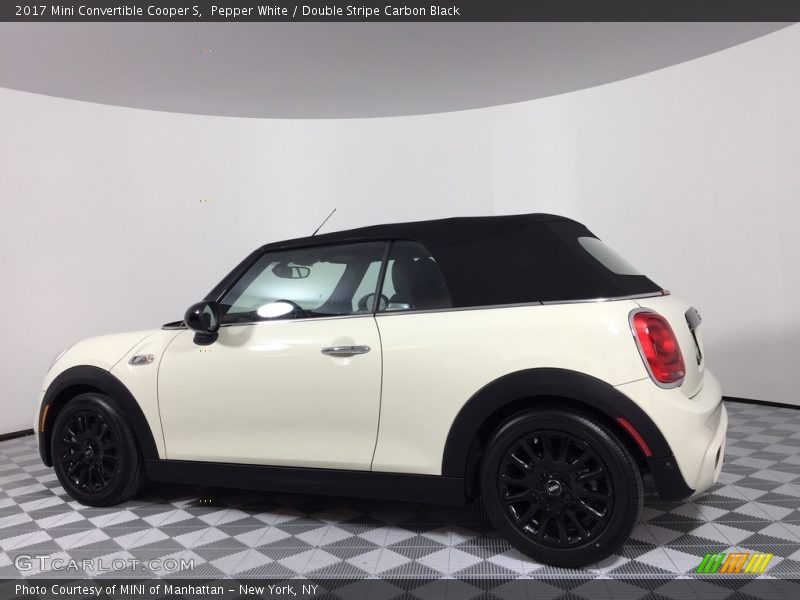 Pepper White / Double Stripe Carbon Black 2017 Mini Convertible Cooper S