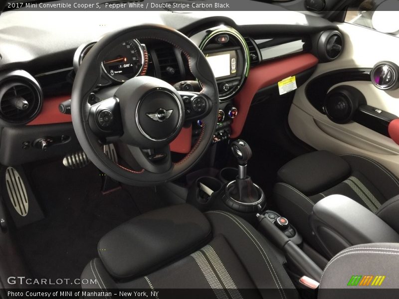  2017 Convertible Cooper S Double Stripe Carbon Black Interior