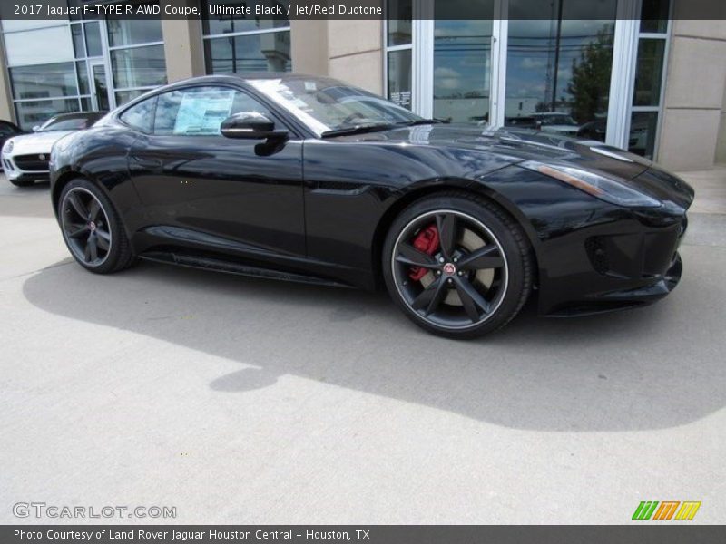Ultimate Black / Jet/Red Duotone 2017 Jaguar F-TYPE R AWD Coupe