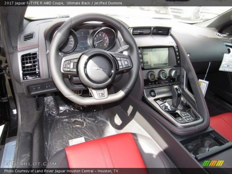 Ultimate Black / Jet/Red Duotone 2017 Jaguar F-TYPE R AWD Coupe