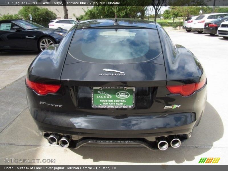 Ultimate Black / Jet/Red Duotone 2017 Jaguar F-TYPE R AWD Coupe