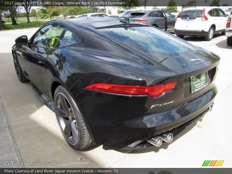 Ultimate Black / Jet/Red Duotone 2017 Jaguar F-TYPE R AWD Coupe