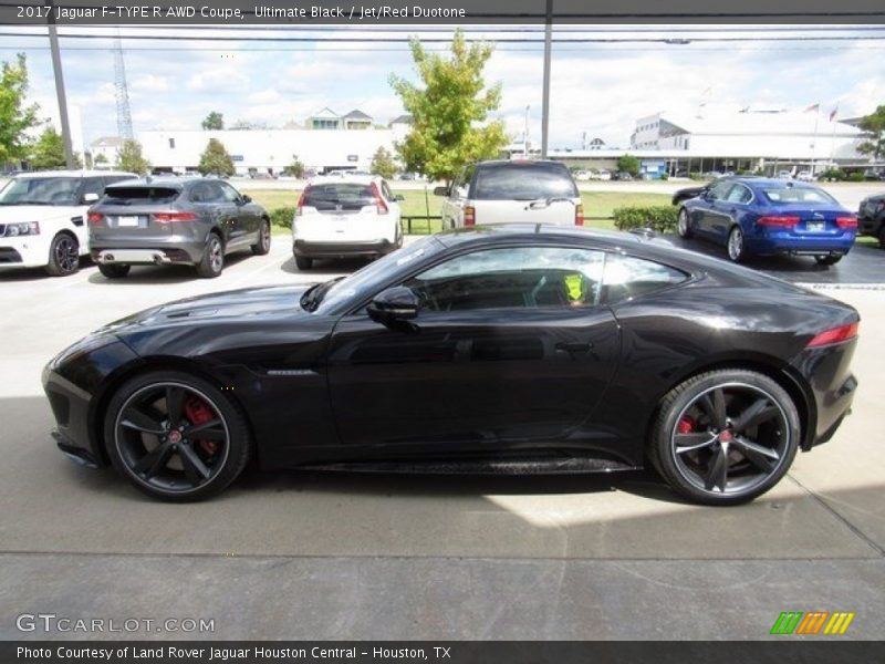 Ultimate Black / Jet/Red Duotone 2017 Jaguar F-TYPE R AWD Coupe