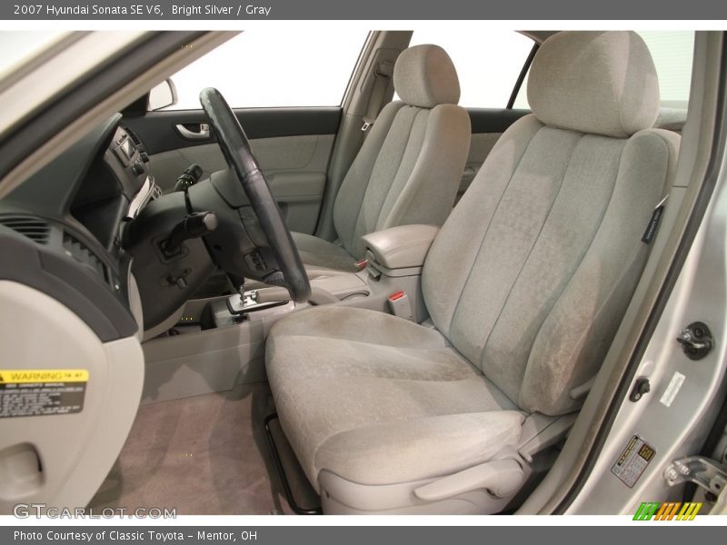 Bright Silver / Gray 2007 Hyundai Sonata SE V6