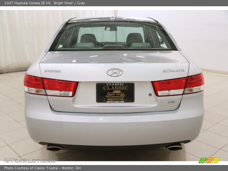 Bright Silver / Gray 2007 Hyundai Sonata SE V6