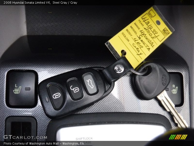Steel Gray / Gray 2008 Hyundai Sonata Limited V6